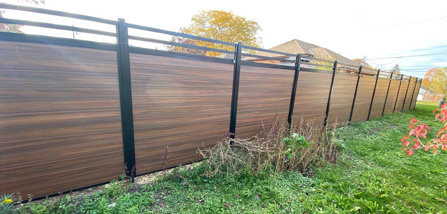 Mocha Walnut Vinyl Fence Panels