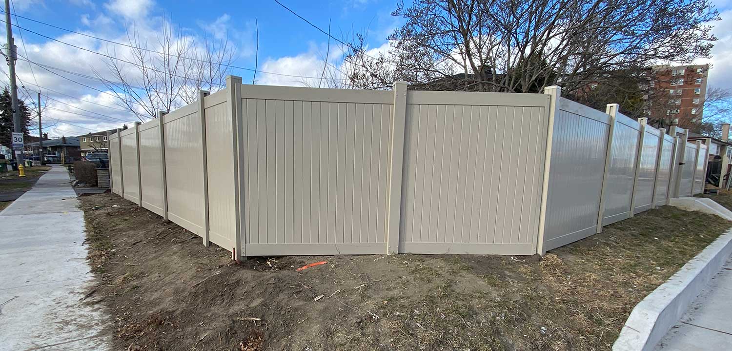 Tan Vinyl Fence Panel