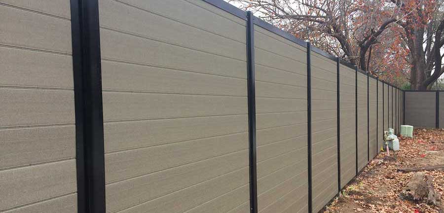 Taupe-Teak Vinyl Fence Panels